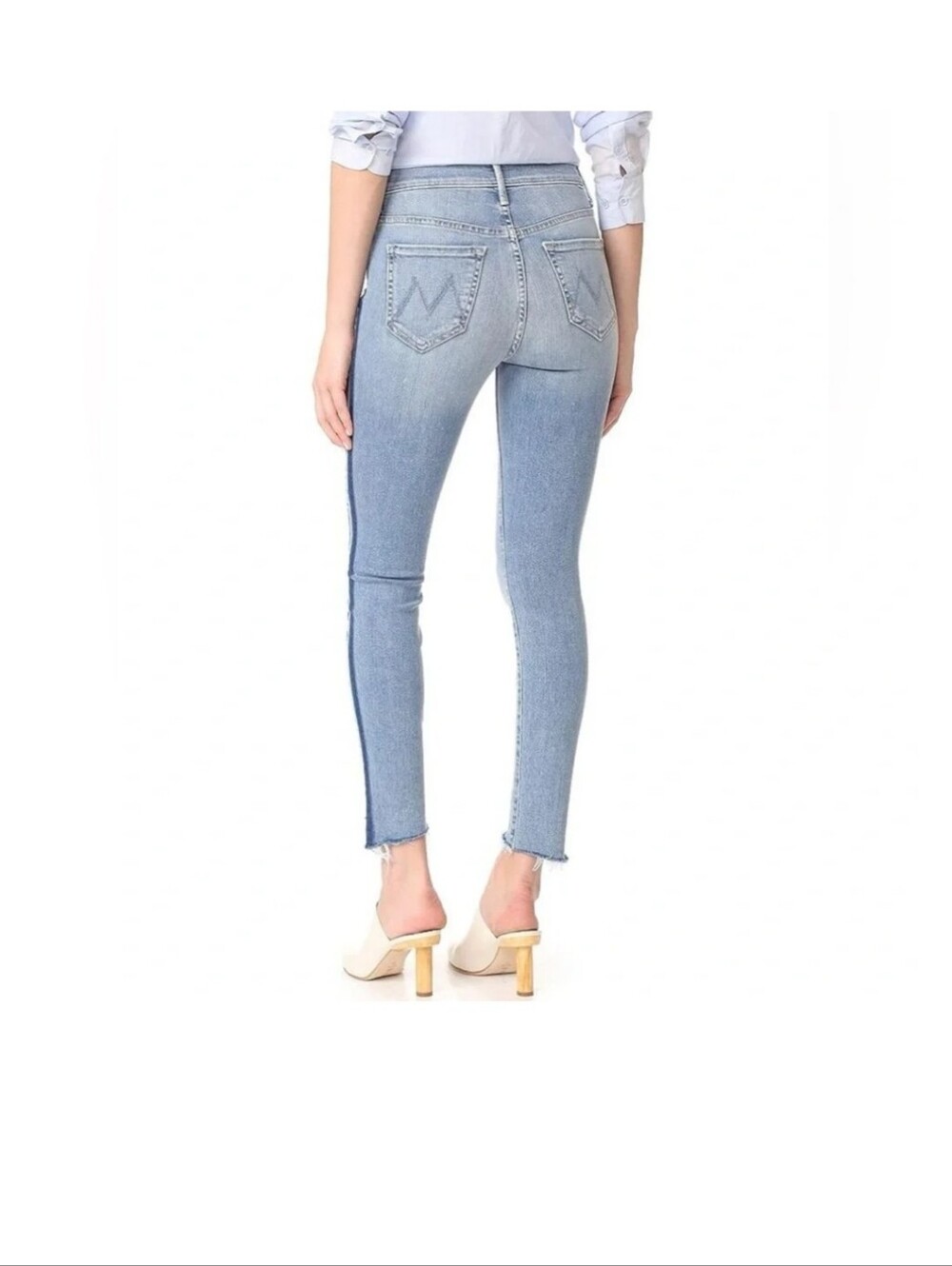 Mother Jeans Stunner Zip Ankle Step Fray Size 27 - Picture 3 of 5